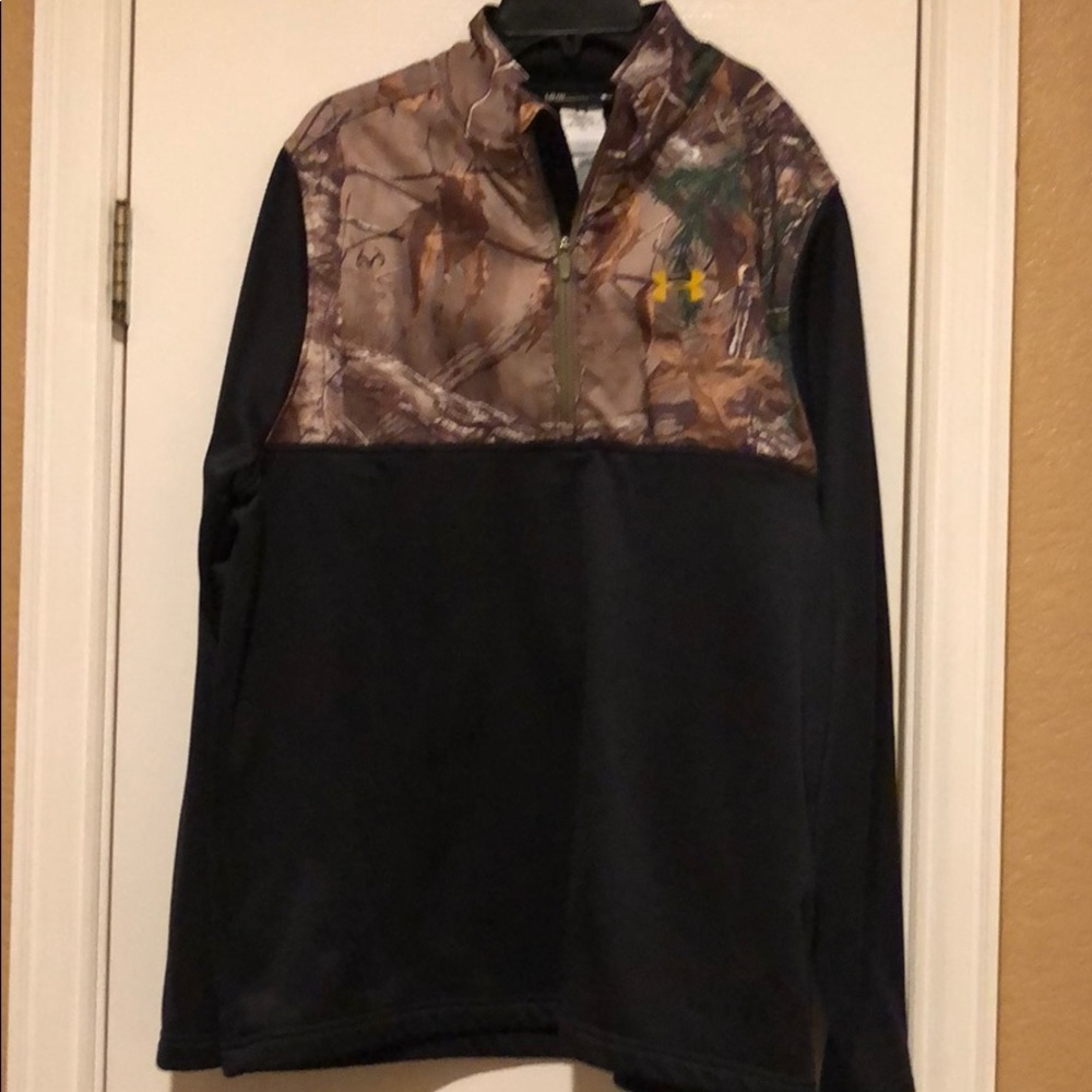 camo half zip hoodie